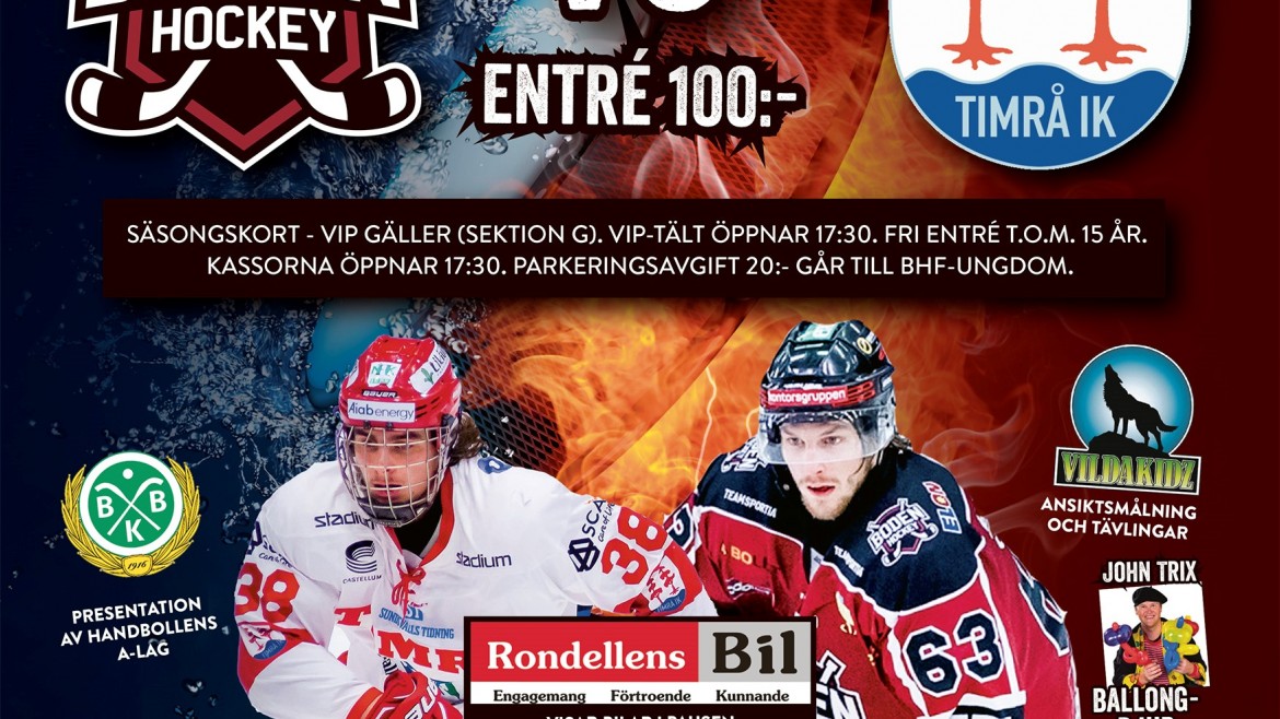 Boden Hockey vs Timrå IK 5/9 kl 19.00