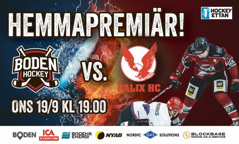 Boden Hockey vs Kalix HC 19/9 kl 19.00