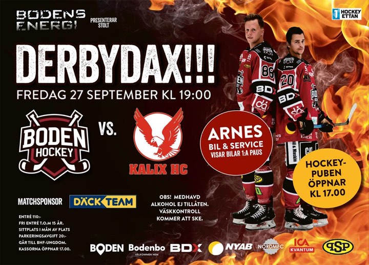 Inför matchen: Boden Hockey vs. Kalix HC