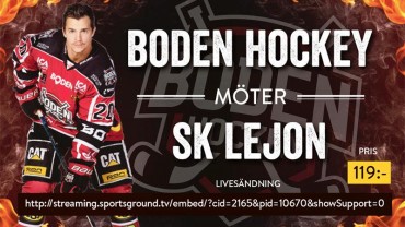 Webbsändning: Boden Hockey vs. SK Lejon