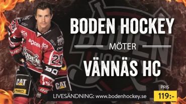 Webbsändning: Boden Hockey vs. Vännäs HC