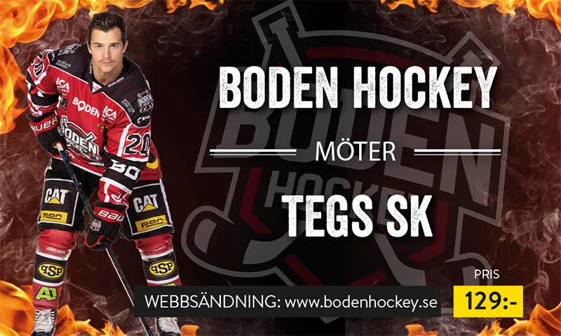 Webbsändning: Boden Hockey vs. Tegs SK