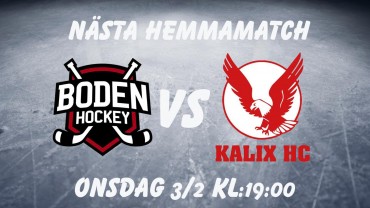 Publikinfo: Boden Hockey vs. Kalix HC
